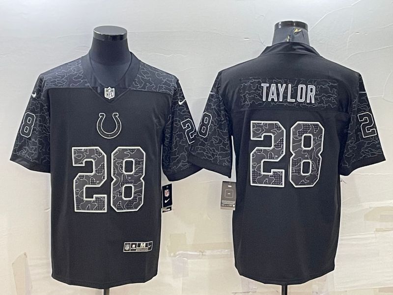 Men Indianapolis Colts #28 Taylor Black Reflector 2022 Nike Limited NFL Jersey->women nfl jersey->Women Jersey